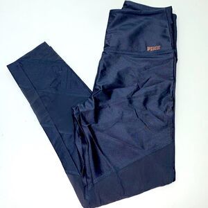 🔥PINK HIGH WAIST capri LEGGING sz small  New satin